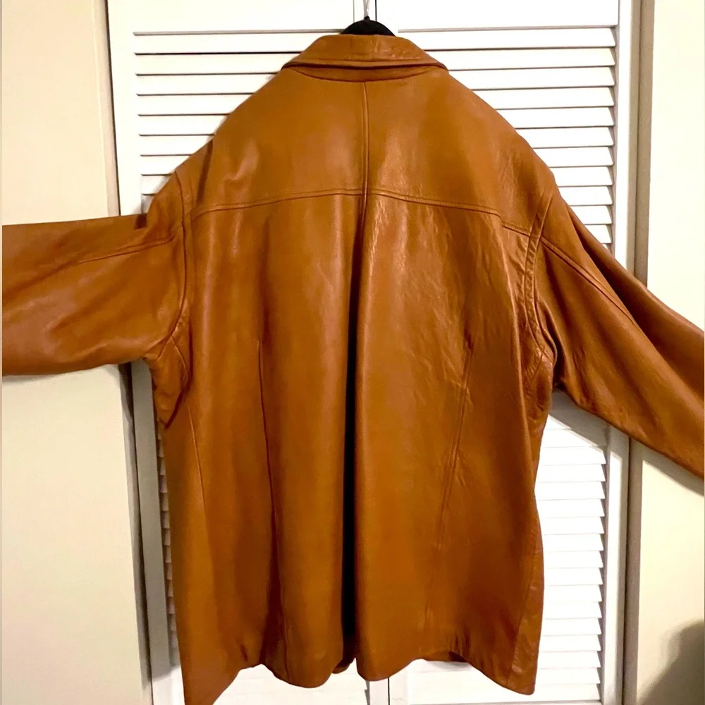Tommy Bahama Genuine XL Leather Coat - Picture 2 of 9